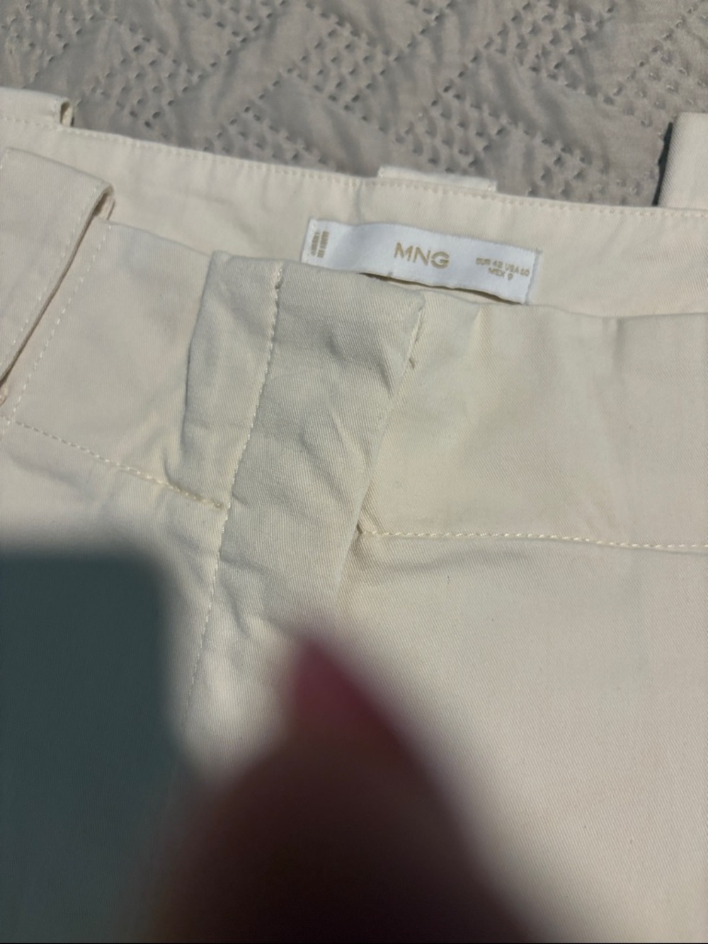 Mango belted tailored pants in beige - Picture 4 of 4